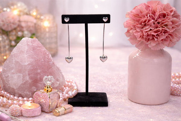 Love Yourself Heart Slider Earrings