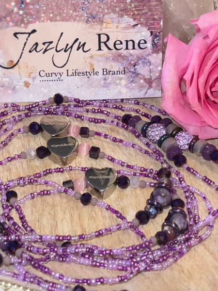 Purple Love and Kisses Waistbead