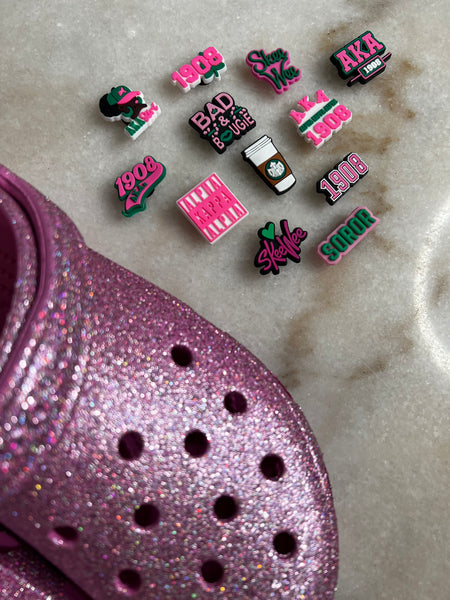 Pink & Green Shoe Charm Pack 2